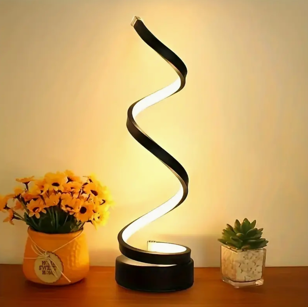 Spiral table lamp | Dimmable modern USB desk lamp | Bedside lamp | Table lamp